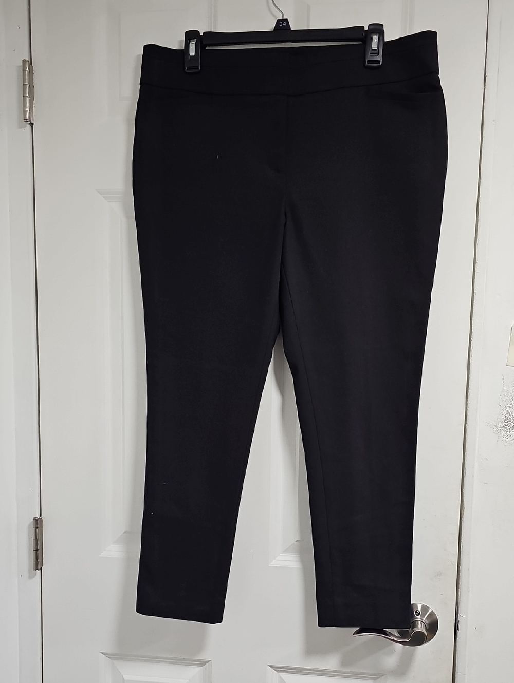 LOFT Black Cropped Pull-On Slim Pants
